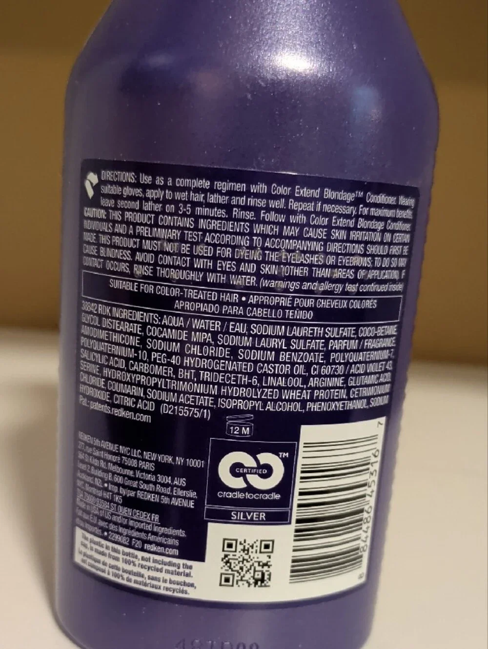 Redken Violet Color Extend Blondage Shampoo - Purple Bottle